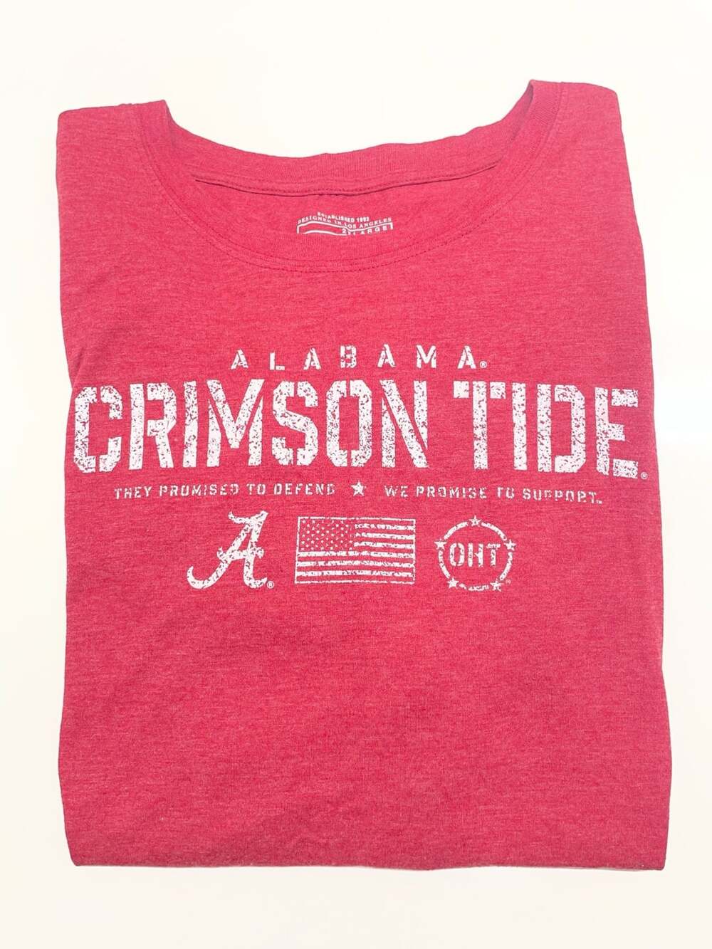 Colosseum Alabama Crimson Tide OHT T-Shirt Size 2XL Red Military Appreciation